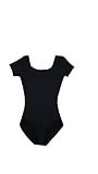 Capezio girls Team Basic Short Sleeve athletic leotards, Black, 12 14 US