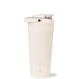 HydroJug 24 oz New Stainless Steel Shaker – Insulated, Leakproof, BPA-Free with Silent Mixing Grate – No Clumps, No Noise – Premium Shaker for Fitness, Sports & Everyday Use, Cream