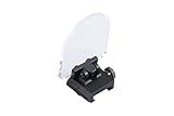 Lancer Tactical Airsoft Foldable Lens Shield Rail Mounted Lens Protector Airsoft Dot Sight Reflex Scope Screen Protector- (Black)