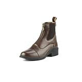 Ovation Women's Lightweight Stylish Equestrian Horse Riding Ankle Length Synthetic Vega Leather Quantum Zip Paddock Boots, Brown, Size 7