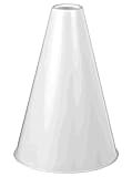 White Plastic Megaphone (8.25" x 6") – 1 Pc - Eco-Friendly & Lightweight Design - Ideal For Sports Events, Parties & Cheerleading