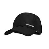 MISSION Cooling UPF Performance Hat - Unisex One Size Cap for Workouts, Golf & Running - Sweat & Water Activated Technology (Black)