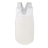 KIMISS Taekwondo Chest Guard for Unisex Adults and Kids Karate Breast Protector Vest Boxing Safety Gear S Size White