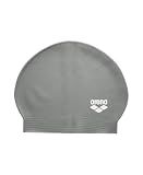 Arena Unisex Soft Latex II Swim Cap for Women and Men Fitness Swimmers Intensive Training Durable Soft Elastic Bathing Flat Cap, Silver/Black