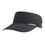 MISSION Cooling Visor, Black - Unisex Fit for Men & Women - Lightweight & Durable - Cools Up to 2 Hours - UPF 50 Sun Protection - Machine Washable