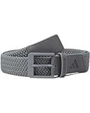 adidas unisex-adult Braided Stretch Belt, Grey Three, Medium-Large