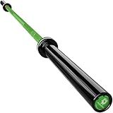 RICHUANG 7ft Olympic Barbell Weight Bar for Weightlifting,Powerlifting,CrossFit Training,500 lbs Max Load Capacity,Q235 Steel,2 Inch Olympic Strength Training Bar for Home Gym,Exercises Fitness Equipment 500LBS-Green