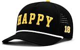 Happy Gilmore Golf Hat – Funny Golf Snapback Cap – Rope Golf Hat – Adjustable & Breathable – Funny Golf Gift for Men Women Black