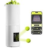 Tennis Ball Machine Smart App Control,16.5 LBS Portable Tennis Ball Launcher,130-Ball Capacity,More than 10,000 combination training ,Max 120km/h, 4-Hour Battery for Beginners to Intermediate Players