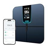 Ultra, Smart Scale with 4.3" Color Display, Digital Bathroom Scale for Body Weight BMI Muscle Mass Composition, Wi-Fi & Bluetooth Body Fat Scale with Heart Rate, 400 lbs (Black)
