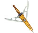Rage Crossbow X, 2-Blade Archery Arrow Broadhead, 100 or 125 Grain with Shock Collar Technology (3-Pack)