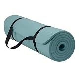 Gaiam Essentials Thick Yoga Mat with Easy-Cinch Strap (Balsam, 10mm)