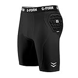 G-Form Pro Padded Compression Shorts - Black - Protective Gear for Basketball & Volleyball - Adult XL