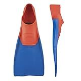 FINIS Long Floating Swim Fins - Training Fins for All Ages - Improves Kick Technique & Body Position - Red/Blue - M