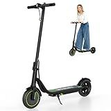 Electric Scooter, 350W/500W Powerful Motor, 19/22 MPH Max Speed, 15/23 Miles Range, Lightweight Foldable Kick Scooter with Dual Braking Systems, Smart APP