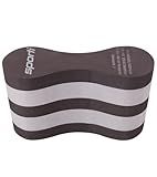 Sporti Pull Buoy for Women & Men Competitive, Swim Trainer Gears, Swim Buoy for Lap Swimming, EVA 5-Layer Pull Buoy Leg Float - Black/Grey