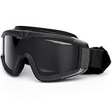 SPOSUNE Airsoft Goggles Anti Fog Army Tactical Goggles with 3 Interchangeable Lens UV400 Protection Over Glasses Airsoft Eye Protection Desert Goggles