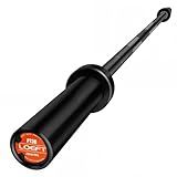 Powerlifting Barbell, Professional Aggressive Knurling 7ft 45lb Power Bar, 2000 lbs Capacity 205K PSI Weight Bar Fit 2" Plates for Bench, Squat, and Deadlift (73in Fully Black)