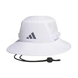 adidas Men's Victory Bucket Hat – Outdoor Sun Boonie for Hiking and Fishing, White/Onix Grey/Black/5, S/M