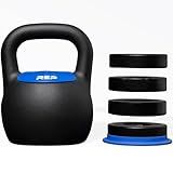 Rep Fitness Adjustable Kettlebell | 24 kg | Weight Set for Home Gym | Strength Training Equipment for Men & Women | Compact Steel Bell with Ergonomic Handle
