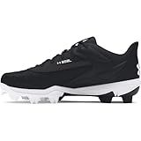 Under Armour Boys' Leadoff Low RM JR 3.0, (001) Black/Black/White, 3.5, US
