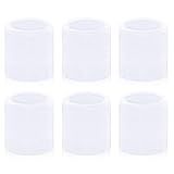 toresper 6 Pack Sweatbands Sports Wristband for Men & Women, Breathable Wrist Band Absorbent Sweat Band for Tennis, Basketball, Running, Gym, Working Out (White)