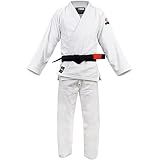 FUJI All-Around Brazilian Style Jiu Jitsu Uniform, White (Black Lettering), Size A2H