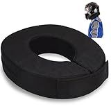 Briwooody Racing Neck Collar Brace Helmet Support Collar 360 Degree Tapered Helmet and Neck Support with Hook and Loop Closure for Racing(Black)