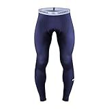 Sanabul Essential Compression Tights Men No Gi Jiu Jitsu Spats - Navy Blue, XX-Large