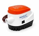 SEAFLO 06 Series Automatic Submersible Bilge Pump - 750GPH, 12V, 3/4" Outlet, 4-Year Warranty! - All-in-One Pump and Float Switch, Snap-Off Strainer, Compact Marine Boat Yacht Bilge Pump CE & Rohs