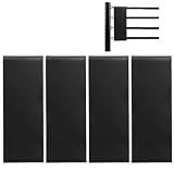 Teyva Daily 4 Pack Boxing Ring Corner Pads Heavy Duty Turnbuckle Covers for MMA & Boxing Gym, Thick Protective Ring Corner Padding with Rope Covers, Black