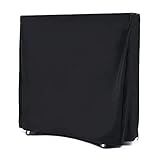 BEILLER Ping Pong Table Cover Premium Heavy Duty Waterproof Cover for Outdoor & Indoor Foldable 9 x 5 FT Table Tennis Tables PVC Coating All Weather Protection Black