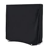 BEILLER Ping Pong Table Cover Premium Heavy Duty Waterproof Cover for Outdoor & Indoor Foldable 9 x 5 FT Table Tennis Tables PVC Coating All Weather Protection Black