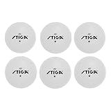 STIGA Ping Pong Balls – 6pk White 1-Star Table Tennis Balls, Official Size 40mm ABS Balls, Ultimate Durability for Indoor/Outdoor Ping Pong Tables