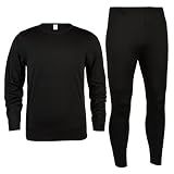 Polar Extreme HEAT MENS BRUSHED BASE LAYER 2 PC SET MEDIUM- BLACK