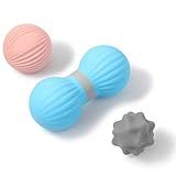 HODEMI Massage Ball Set with Spiky Ball, Lacrosse Ball and Peanut Roller for Deep Tissue Muscle Massage, Myofascial & Trigger Point Release, Mobility and Hand Exercise Ball with Mesh Bag