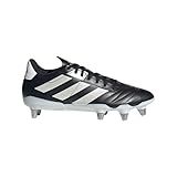 adidas Unisex-Adult Kakari SG Rugby Boots Rugby Shoe, Black/Zero Metallic/Silver Metallic, 9 Women/10 Men