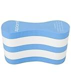 Sporti Pull Buoy for Women & Men Competitive, Swim Trainer Gears, Swim Buoy for Lap Swimming, EVA 5-Layer Pull Buoy Leg Float - Blue/White/Blue