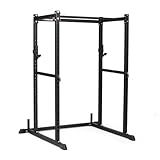 Titan Fitness T-2 Series Short Power Rack, Skinny Pull Up Bar, Pin and Pipe Safeties, Standard J-Hooks, for Home Garage Gym Weightlifting and Strength Training (Black, Rack Height: 71")
