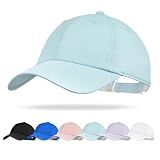 Sukeen Kids Sports Baseball Cap for Boys Girls Lightweight UPF 50+ Water Resistant Youth Plain Hat for Running, Tennis, Golf Blue