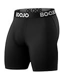BOOJO 1 Pack Compression Shorts for Men Running Athletic Workout Shorts Sport Spandex Performance Underwear D-Black