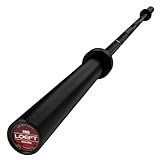 Powerlifting Barbell, Professional Aggressive Knurling 6/7ft 35/45lb Power Bar, 2000 lbs Capacity 205K PSI Weight Bar Fit 2" Plates for Bench, Squat, and Deadlift (7ft Fully Black)