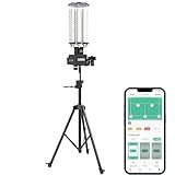 ADIBO Badminton Serving Machine, Dual High Speed Motors, 200 Shuttlecock Capacity, Max 87MPH, APP Control (A260 Offline Version)