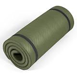 Tone Fitness 1" Extra Thick Yoga Mat, Exercise & Pilates Mat, Green Wave