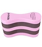 Sporti Pull Buoy for Women & Men Competitive, Swim Trainer Gears, Swim Buoy for Lap Swimming, EVA 5-Layer Pull Buoy Leg Float - Pink/Black/Pink