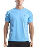 Roadbox Men's Rash Guard Short Sleeve, UPF 50+ UV Sun Protection Swim Shirts, Quick Dry Lightweight Water Surf Beach T-Shirt
