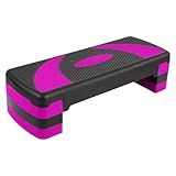 BalanceFrom Aerobic Step Platform Trainer with Adjustable 3-Level Risers, 400 Pound Weight Capacity – Non-Slip Exercise Stepper for Cardio, Strength, and Fitness Workouts at Home or Gym
