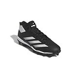 adidas Men's Adizero Impact Molded Baseball Sneaker, Black/White/Black, 7