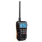 Cobra BlueBound 150 VHF Handheld Marine Radio - Black - 3-Watt, Floating, Long Range, NOAA Weather Alerts, International Functionality, IPX7 Waterproof, USB-C, Submersible, LCD Screen, Belt Clip