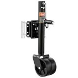 YOMILINK 2000 lbs Trailer Jack with Dual Wheel, Heavy Duty Swivel Boat Jack, 12" Lift, Bolt-on Tongue Trailer Jacks for RV Boat Trailers, Black